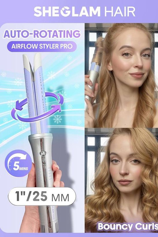 دستگاه کرلی مو ایر فلو شیگلم پرو (SHEGLAM Cool Lock Airflow Styler سایز25،32