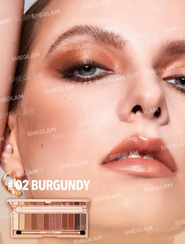 پالت سایه 12 رنگ شیگلم مدل BURGUNDY