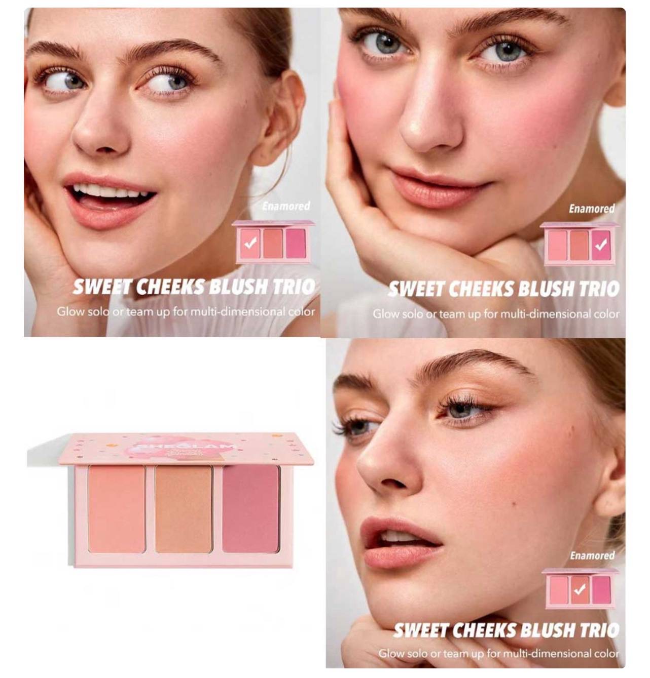 پالت رژگونه پودری شیگلم سه رنگ مدل Sweet Cheeks
