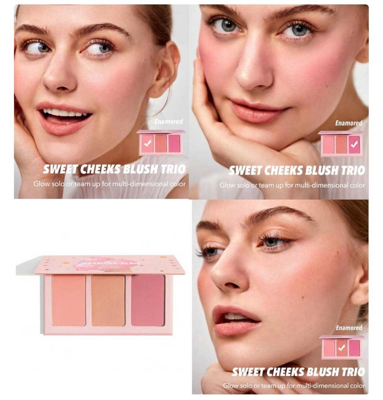 پالت رژگونه پودری شیگلم سه رنگ مدل Sweet Cheeks