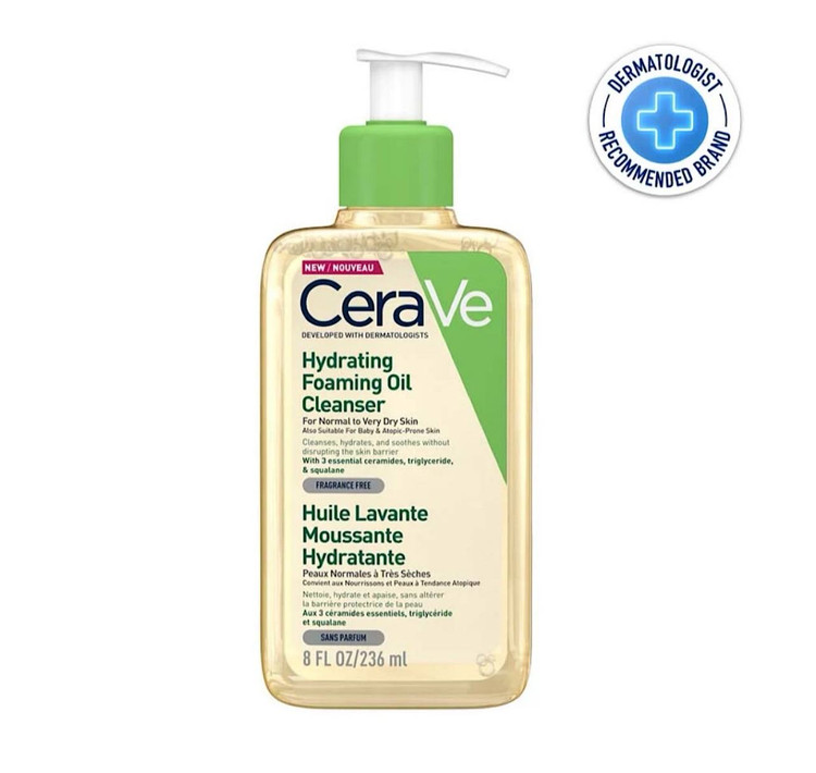 فوم شستشوی روغنی سراوی Cerave حاوی آبرسان پوست خشک و خیلی خشک