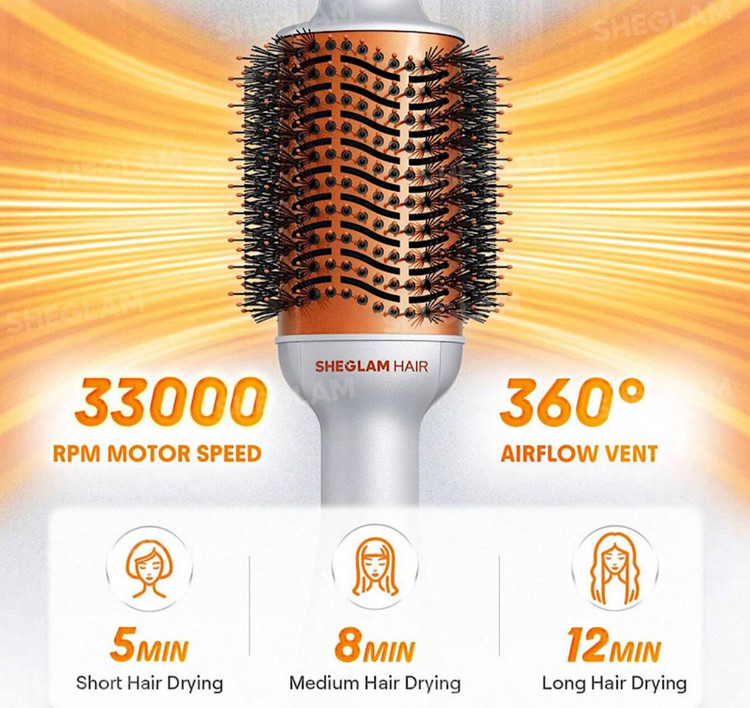 برس حرارتی حجم دهنده مو Blowout Bliss شیگلم Sheglam