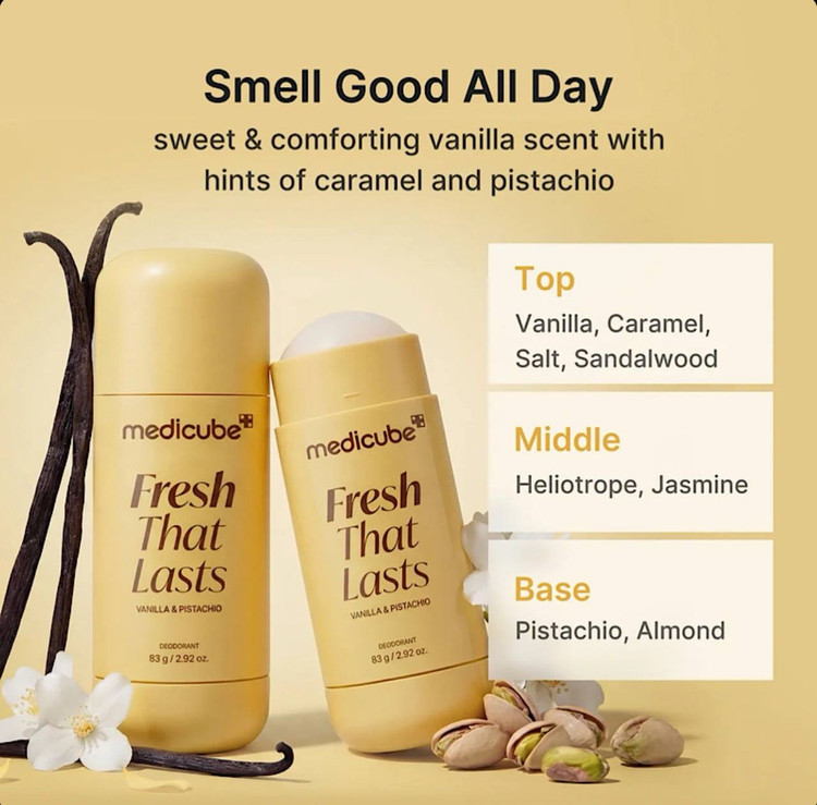 دئودورانت استیکی MediCube Fresh That Lasts با رایحه Vanilla & Pistachio