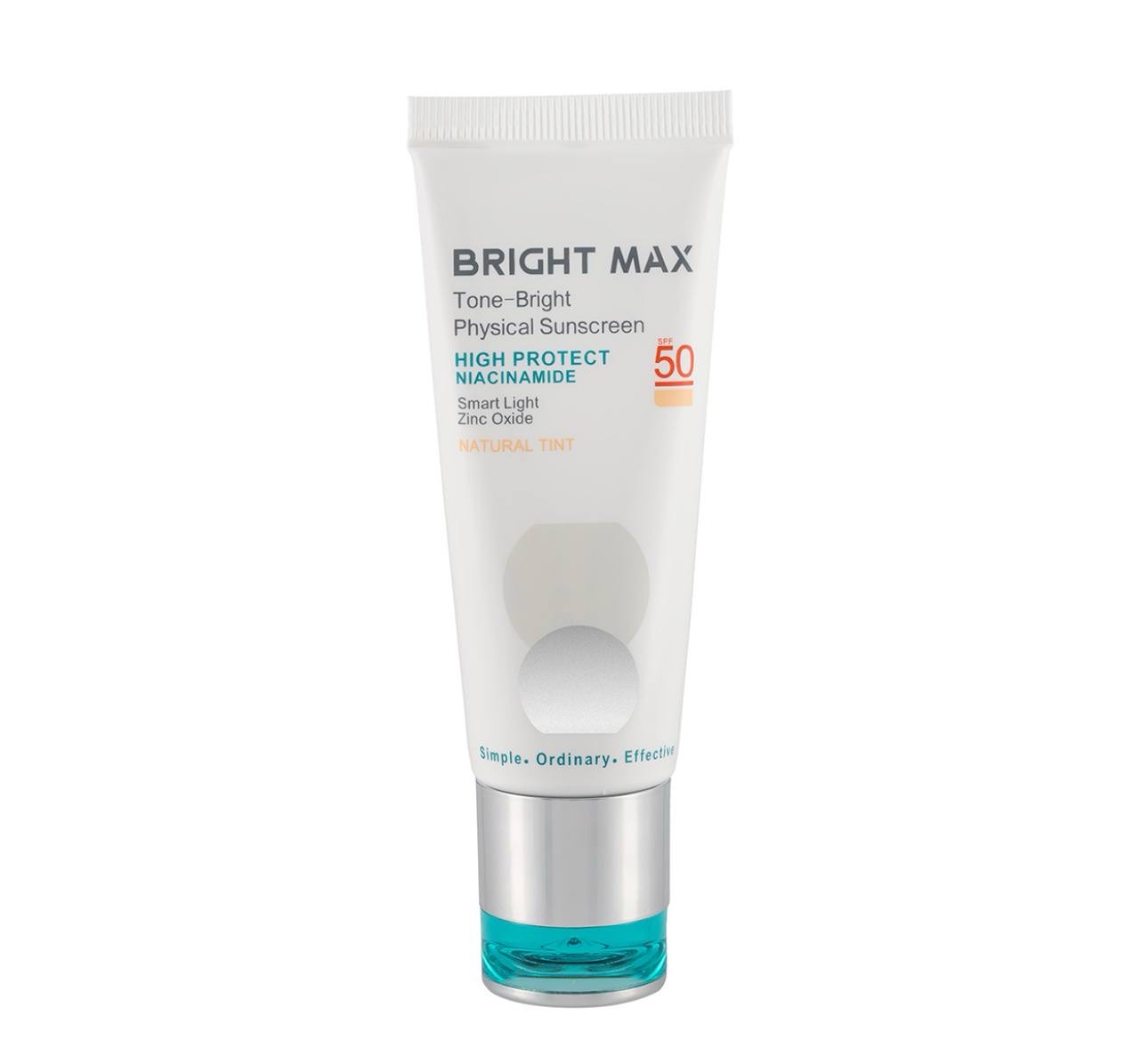 ضد آفتاب فیزیکال رنگی برایت مکس مدل Tone Bright با SPF 50 حجم 40 میلی لیتر