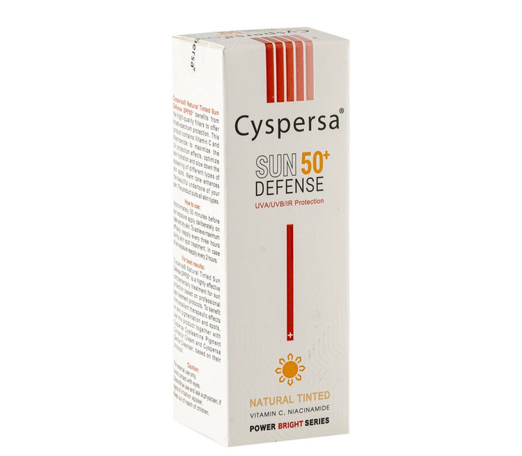 کرم ضد آفتاب رنگی و روشن کننده سیسپرسا با SPF50 حجم 50 میلی لیتر