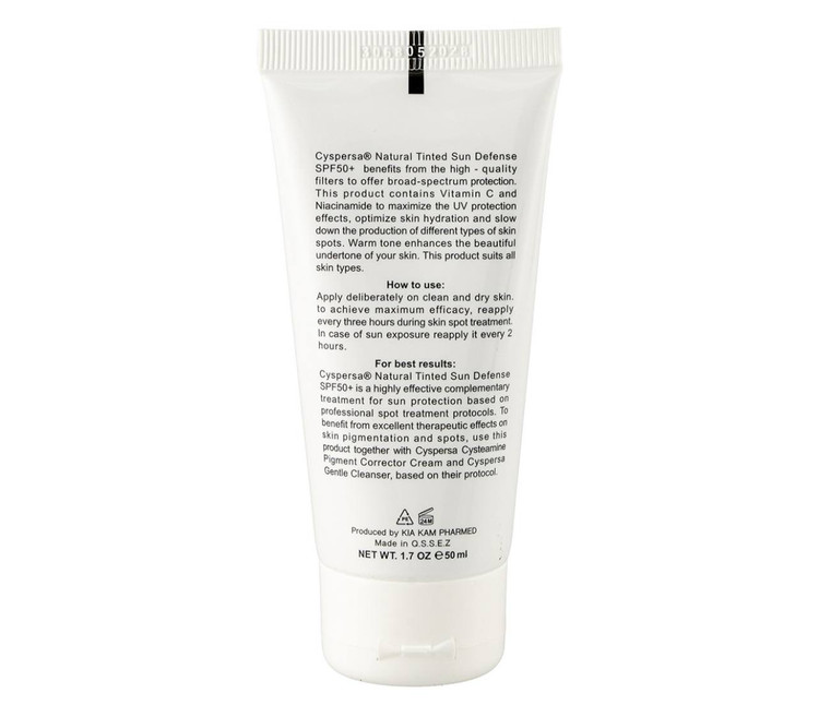کرم ضد آفتاب رنگی و روشن کننده سیسپرسا با SPF50 حجم 50 میلی لیتر