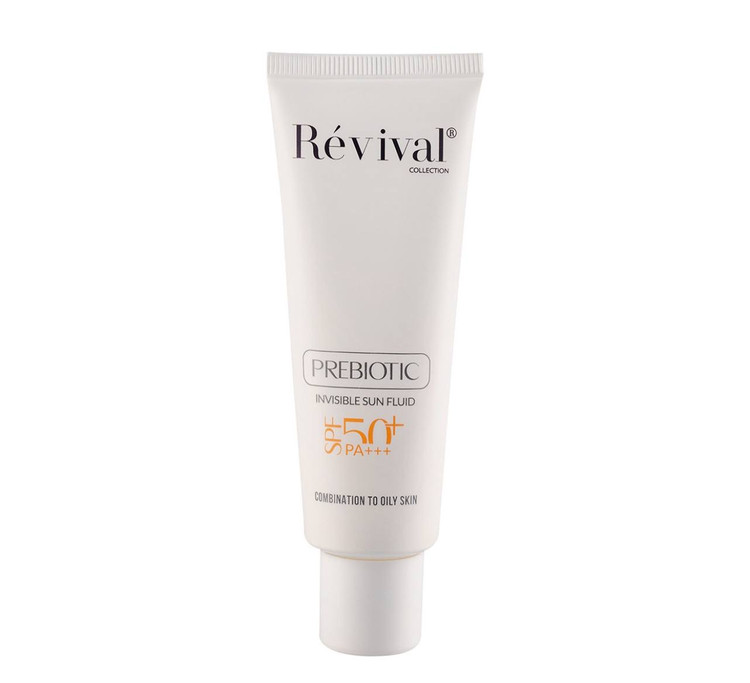 فلوئید ضد آفتاب بی رنگ رویوال با SPF50 مناسب پوست چرب حجم 50 میلی لیتر